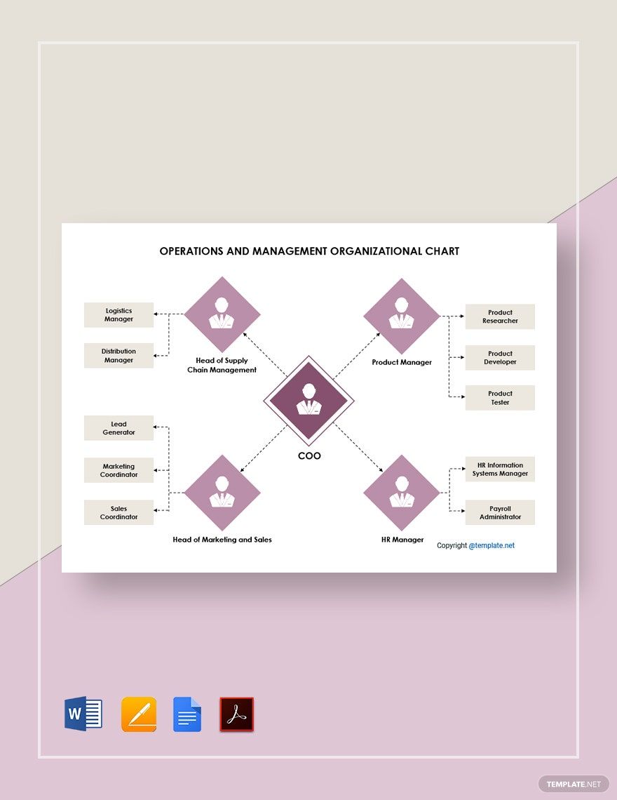 Operations and Management Organizational Chart Template