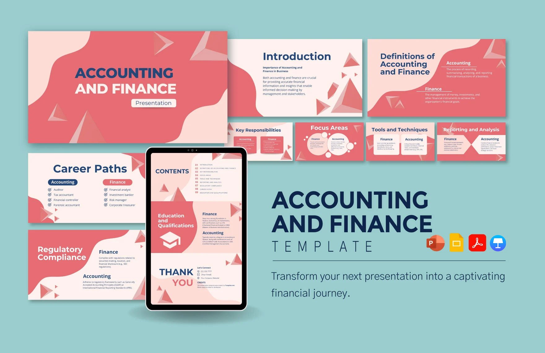 Accounting and Finance Template in PDF, PowerPoint, Google Slides, Apple Keynote