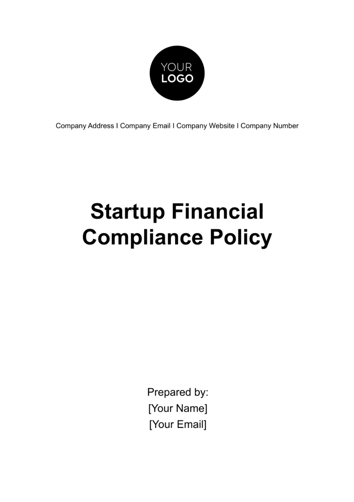 Startup Financial Compliance Policy Template
