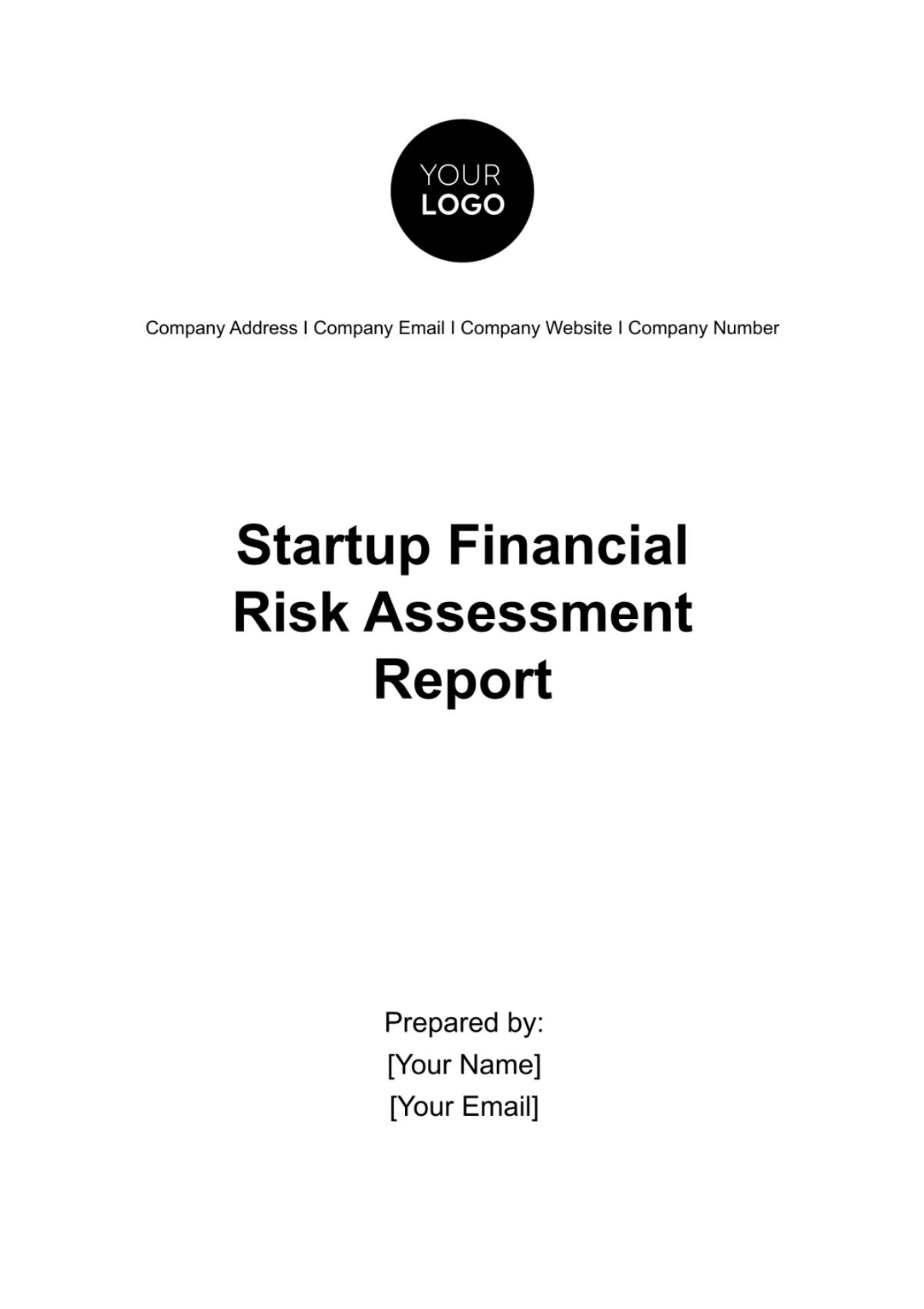 Startup Financial Risk Assessment Report Template
