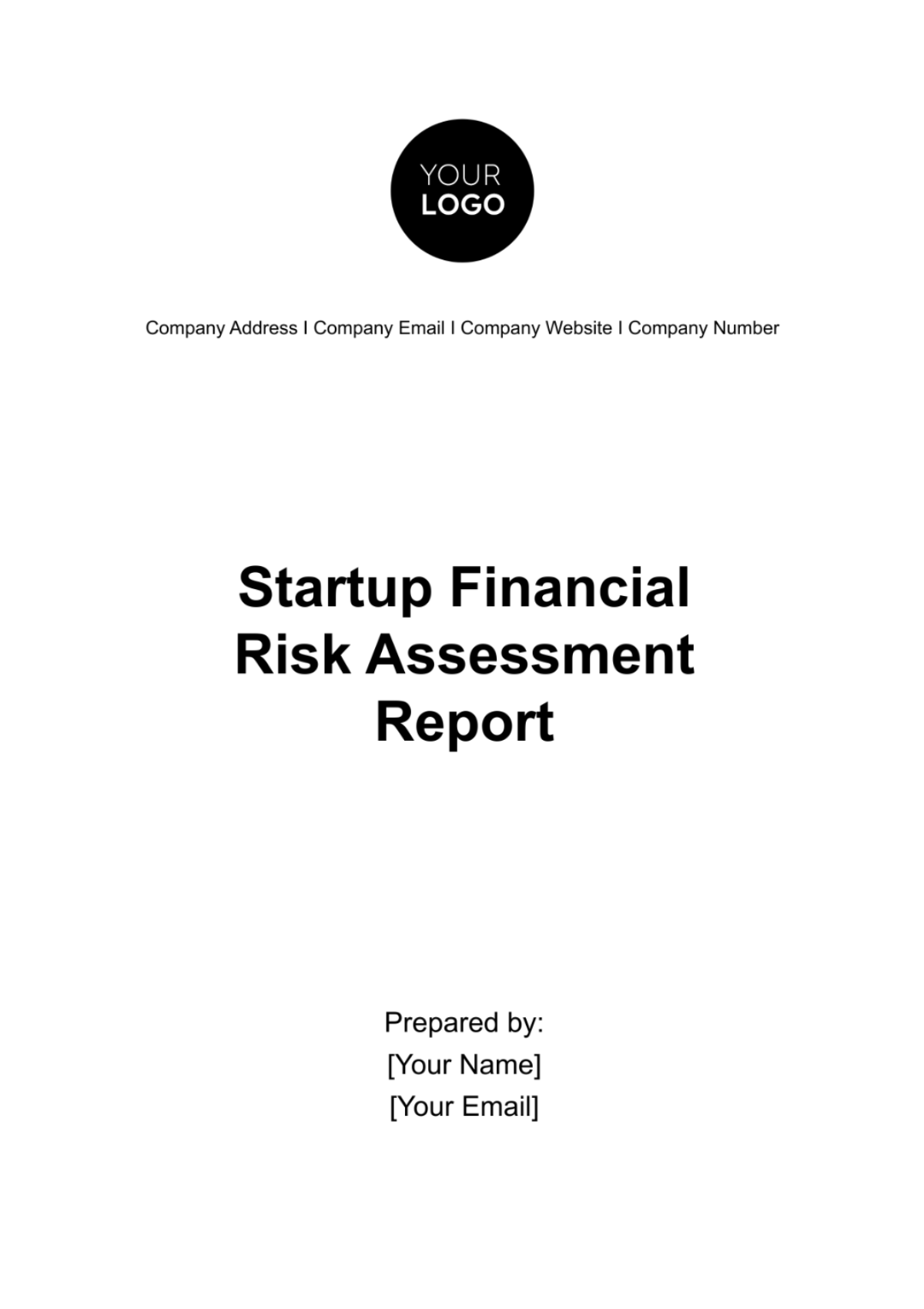 Startup Financial Risk Assessment Report Template