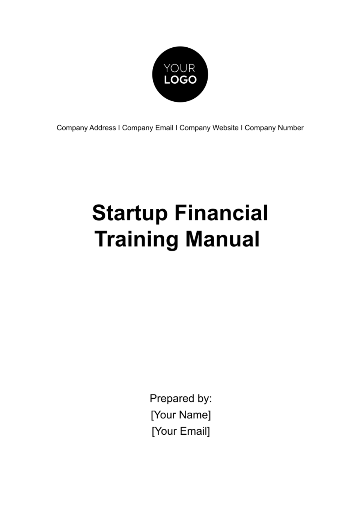 Free Startup Financial Training Manual Template