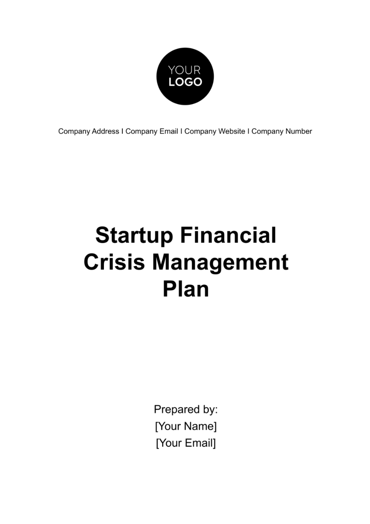 Startup Financial Crisis Management Plan Template - Edit Online & Download