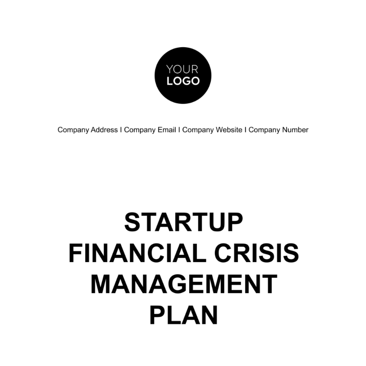 Startup Financial Crisis Management Plan Template