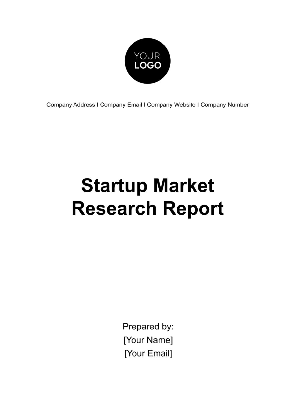 Startup Market Research Report Template - Edit Online & Download