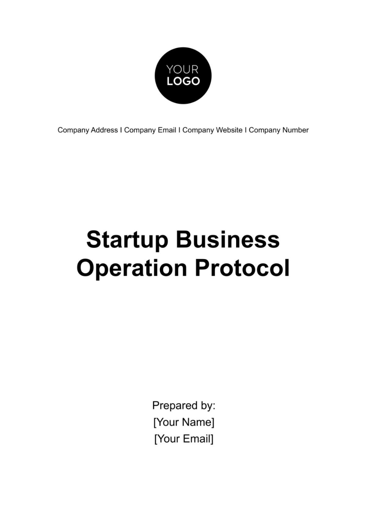 Startup Business Operation Protocol Template - Edit Online & Download