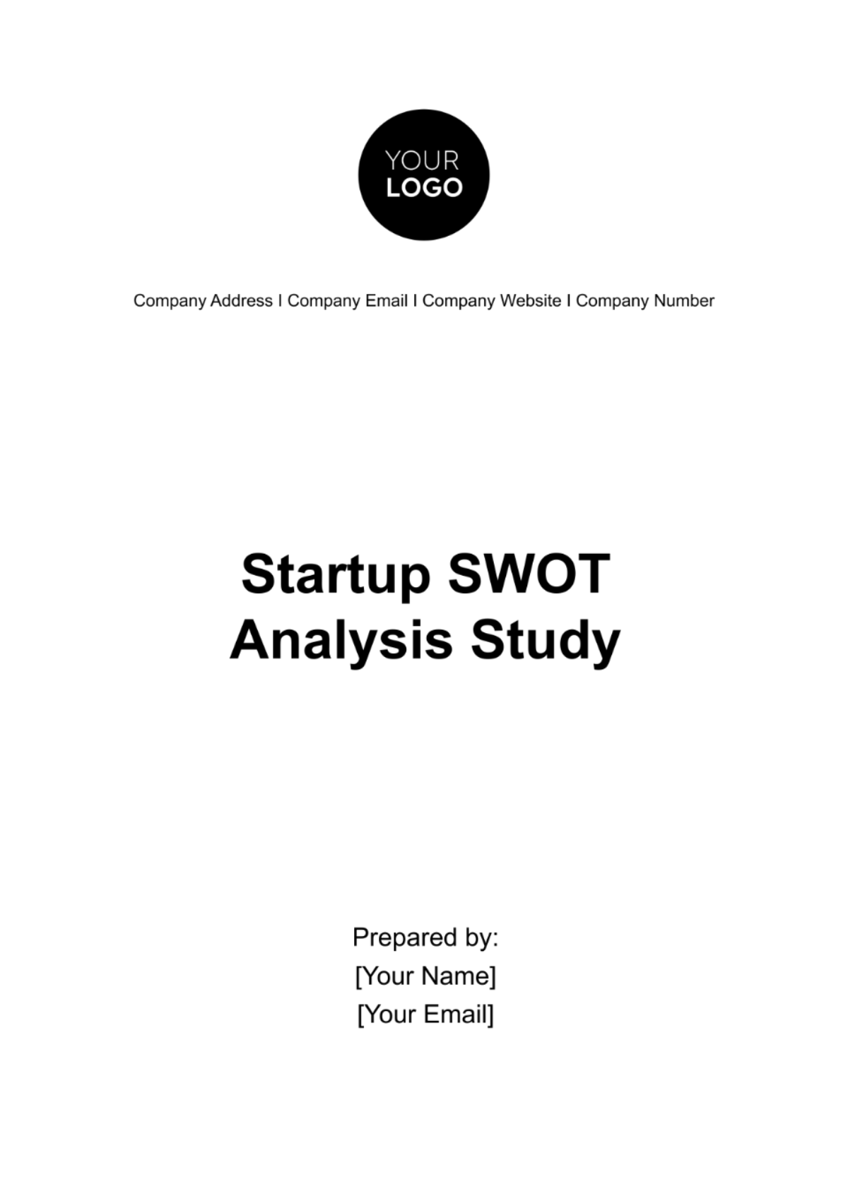 Startup SWOT Analysis Study Template