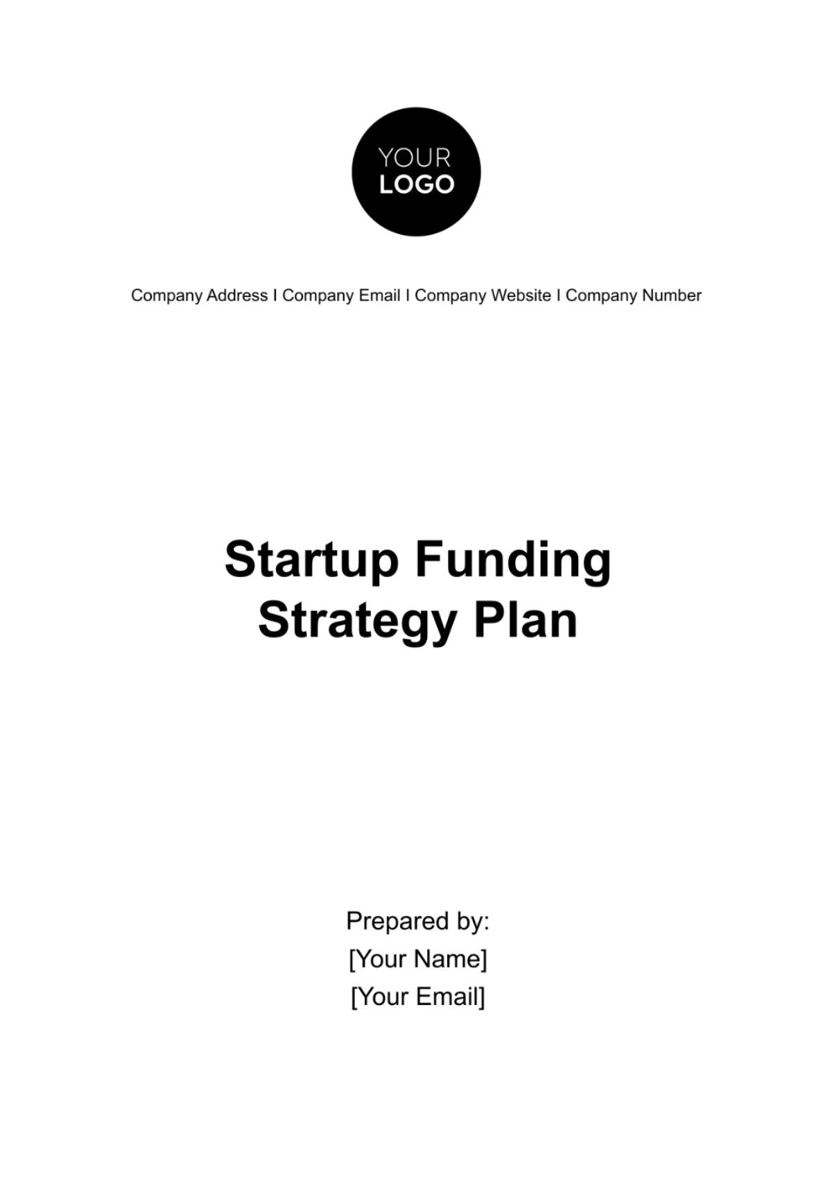 Startup Funding Strategy Plan Template - Edit Online & Download