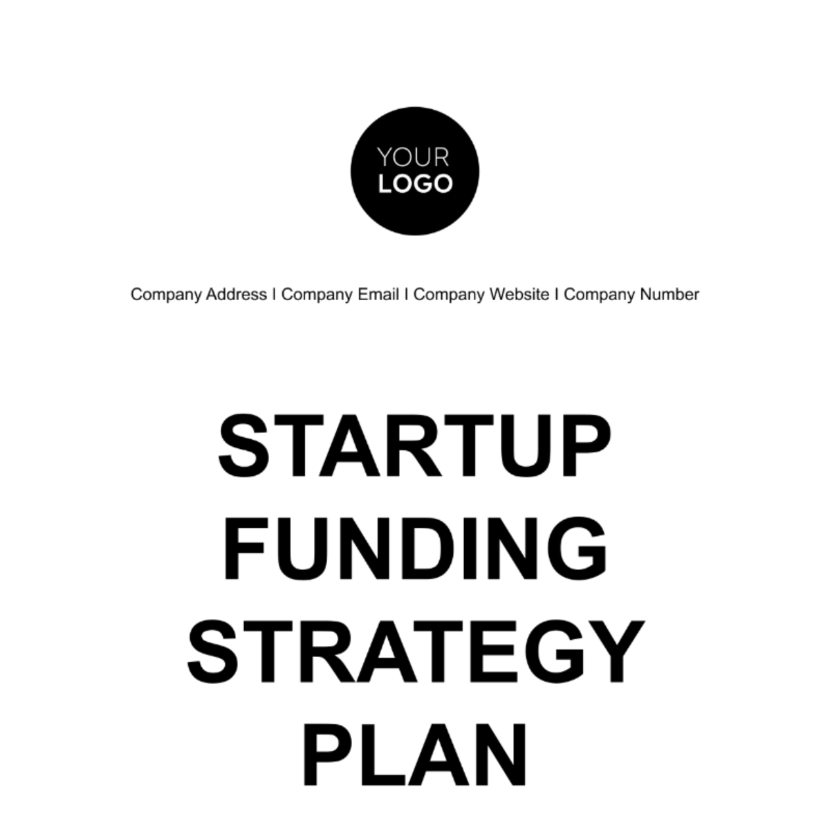 Startup Funding Strategy Plan Template