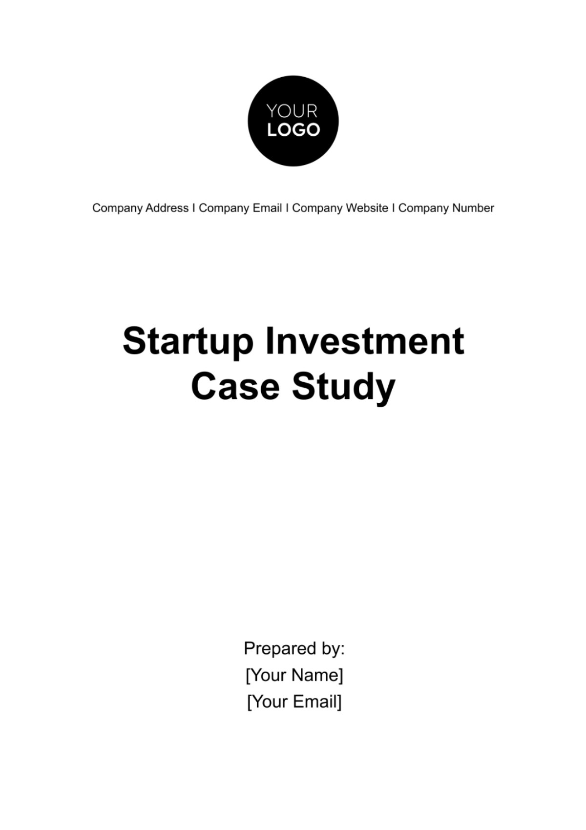 Free Startup Investment Case Study Template