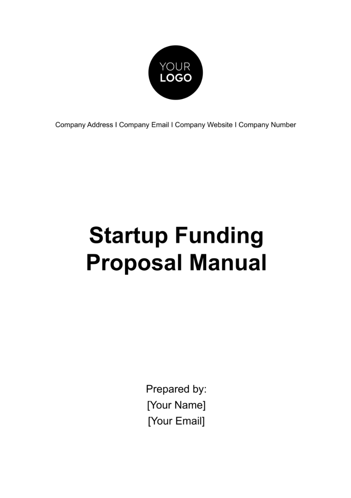 Startup Funding Proposal Manual Template - Edit Online & Download