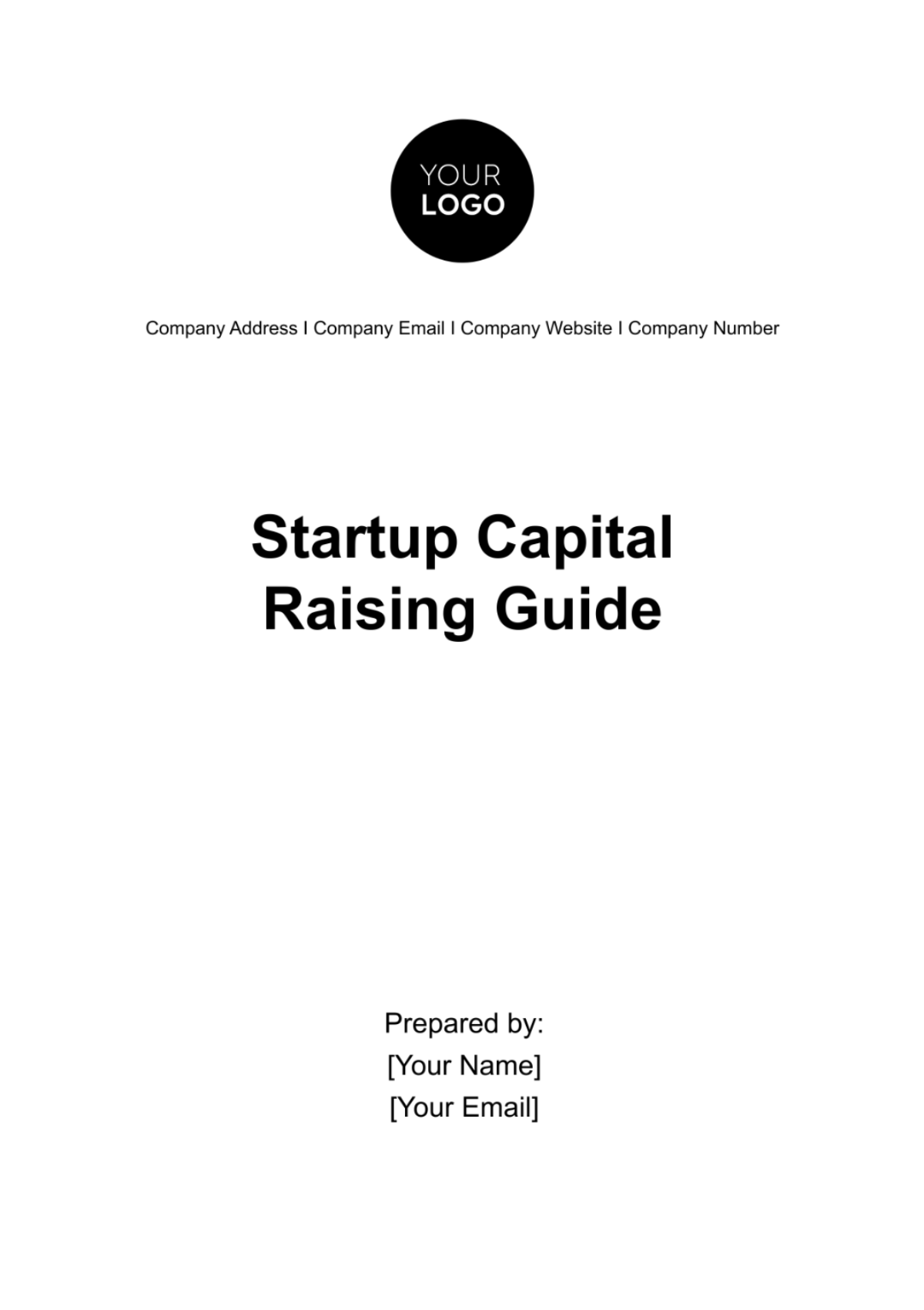 Free Startup Capital Raising Guide Template