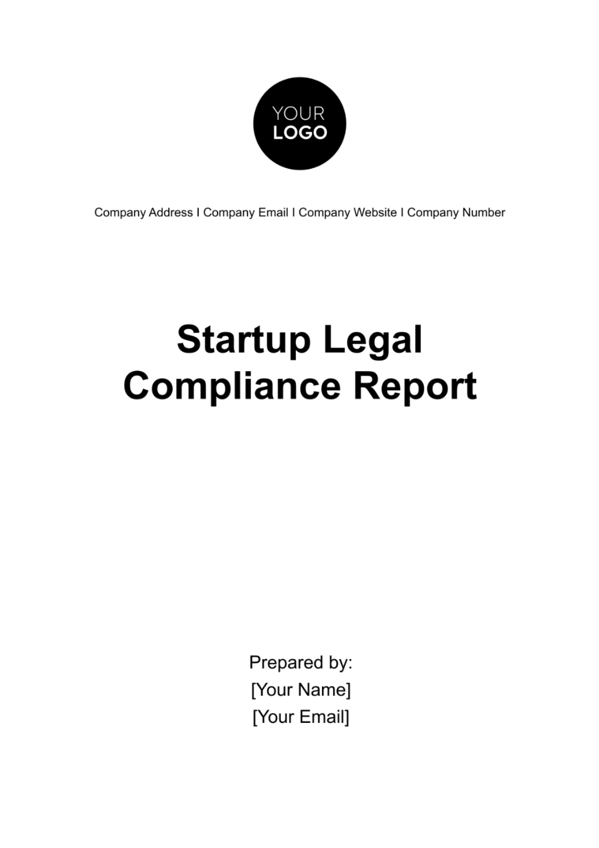 Startup Legal Compliance Report Template