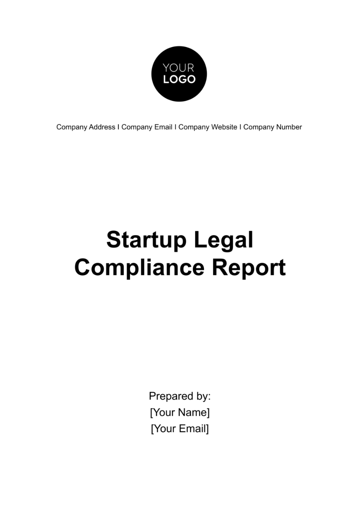 Startup Legal Compliance Report Template