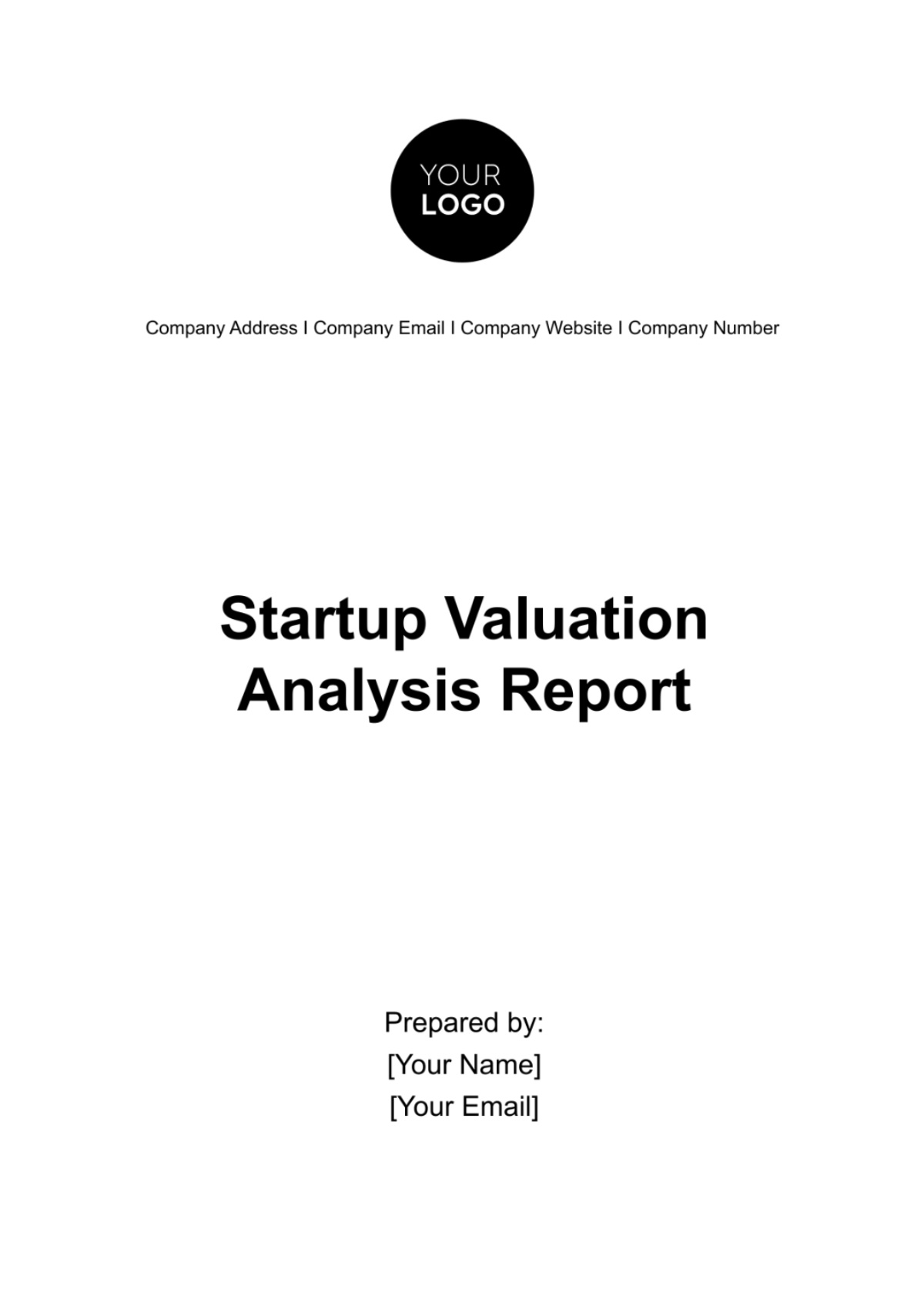 Startup Valuation Analysis Report Template - Edit Online & Download