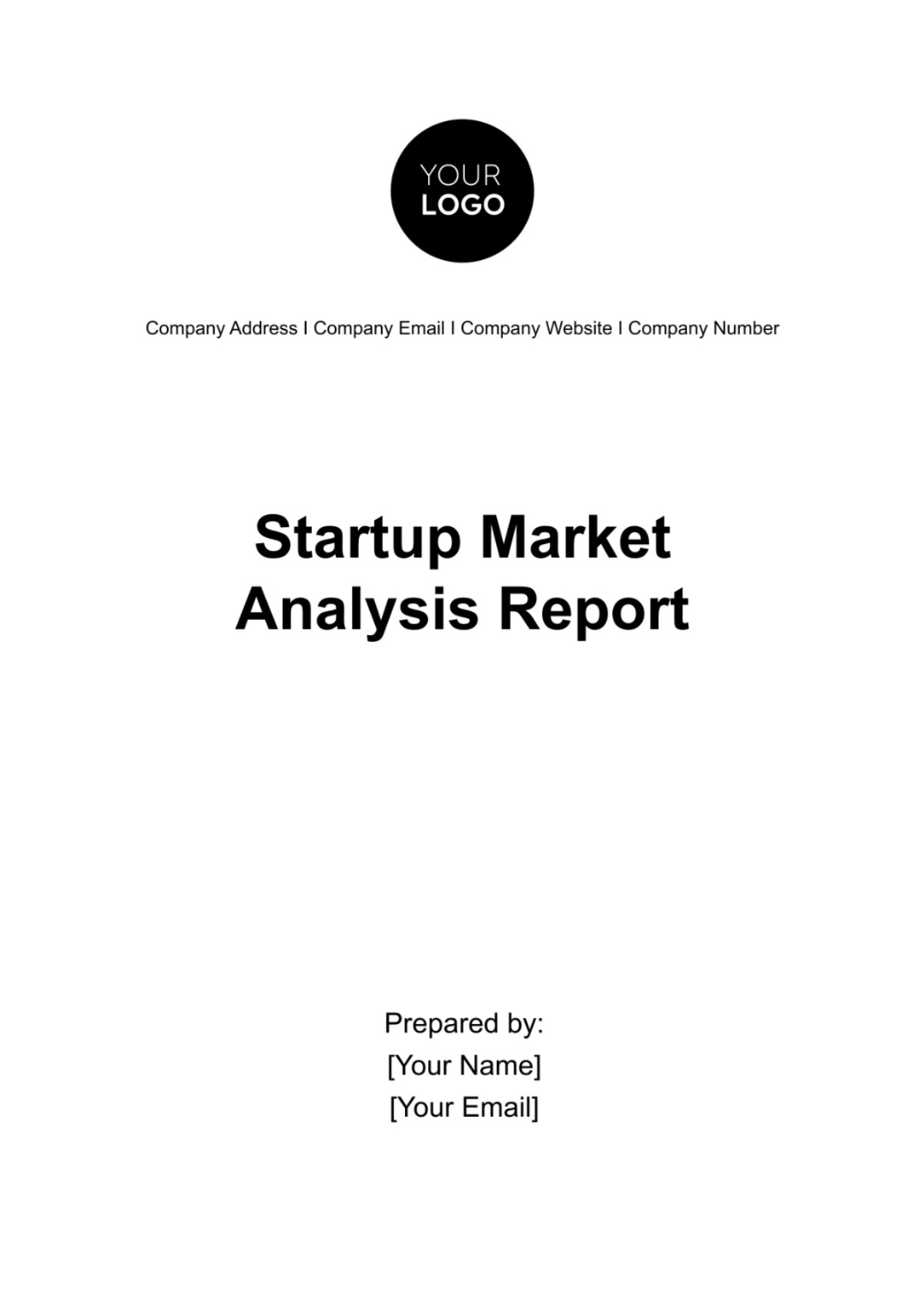 Startup Market Analysis Report Template