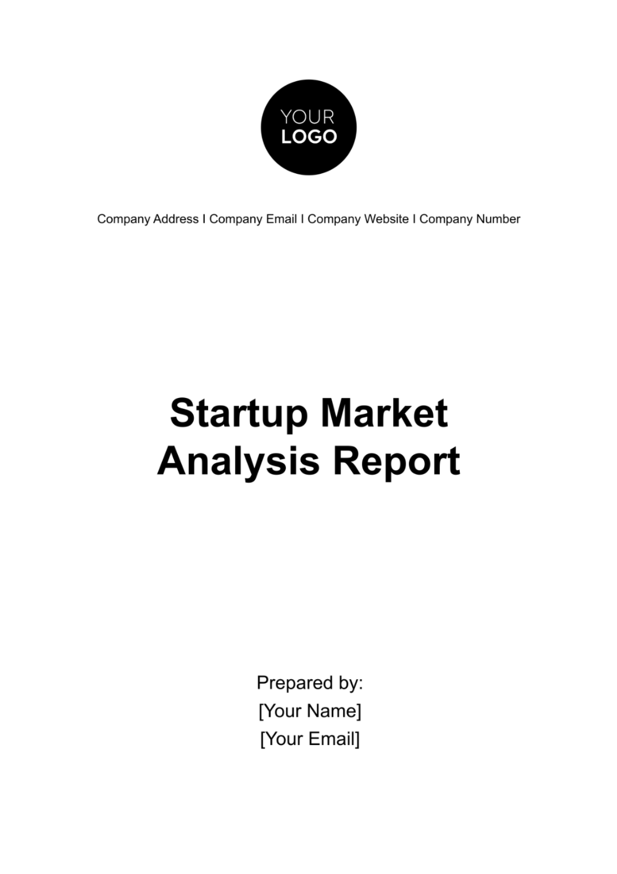 Startup Market Analysis Report Template