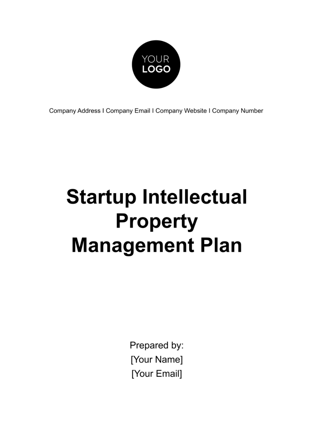 Startup Intellectual Property Management Plan Template - Edit Online & Download