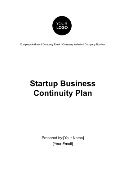 Free Startup Business Continuity Plan Template to Edit Online