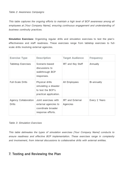 Free Startup Business Continuity Plan Template to Edit Online