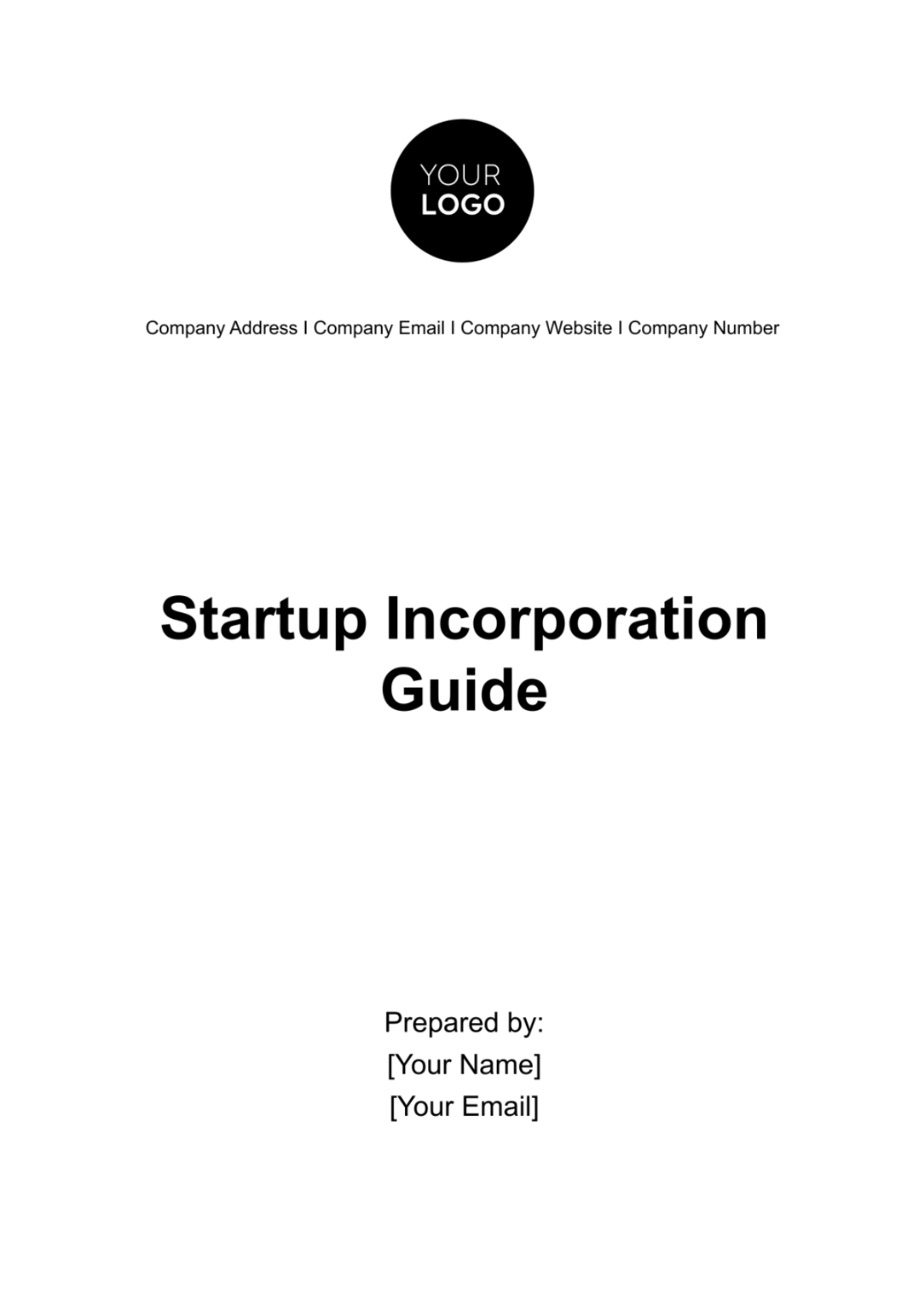 Startup Incorporation Guide Template