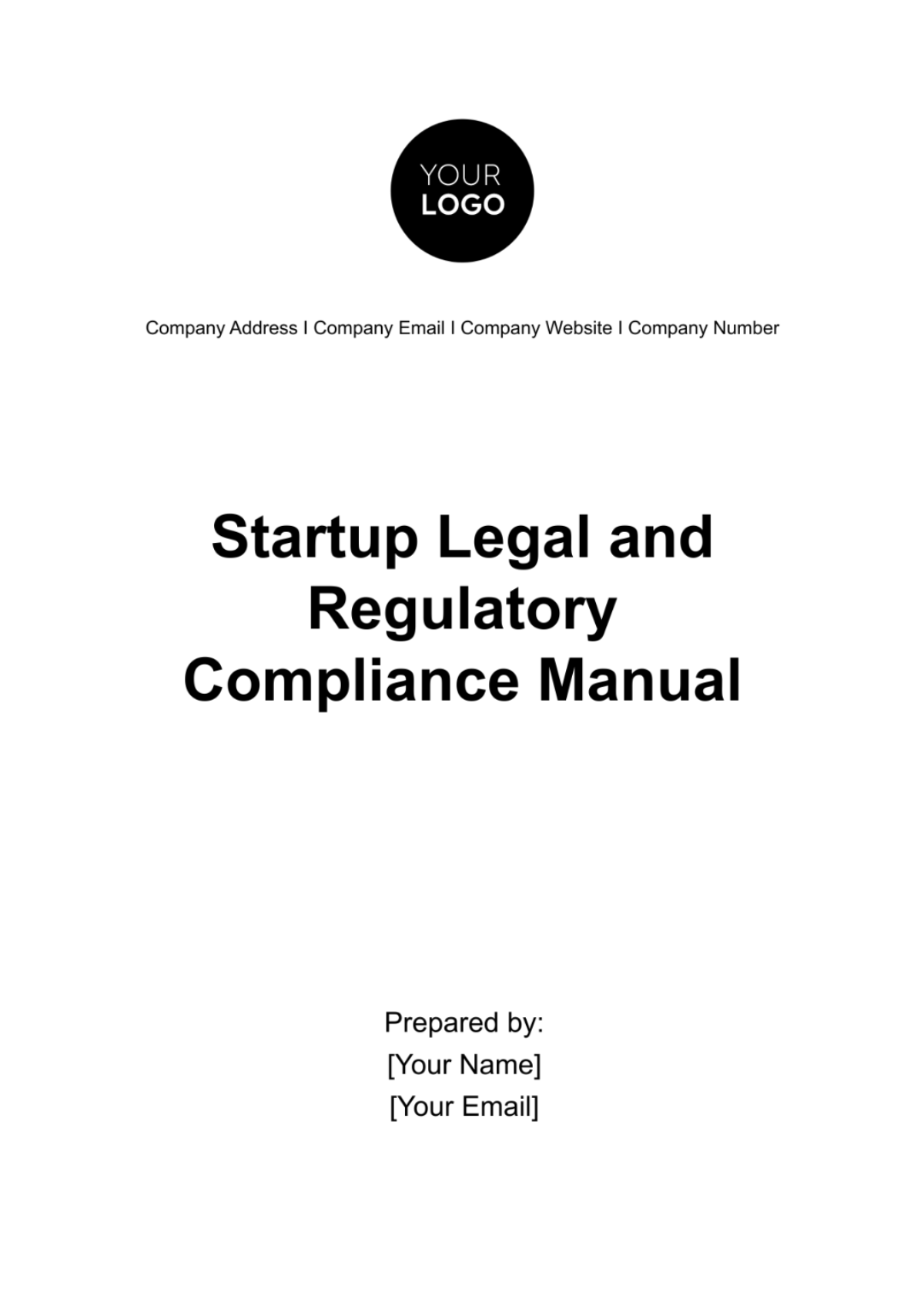 Startup Legal and Regulatory Compliance Manual Template