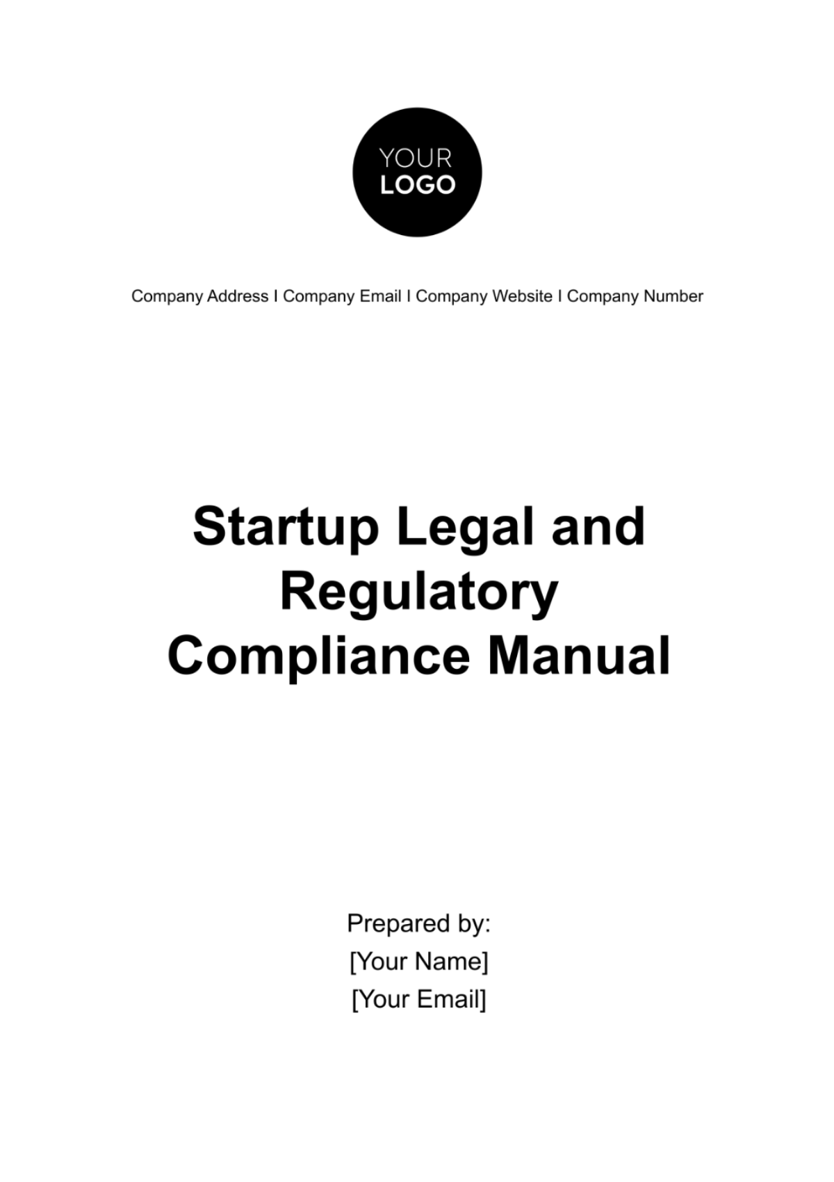 Startup Legal and Regulatory Compliance Manual Template