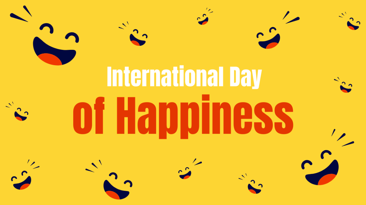 Free  International Day of Happiness Youtube Thumbnail Template