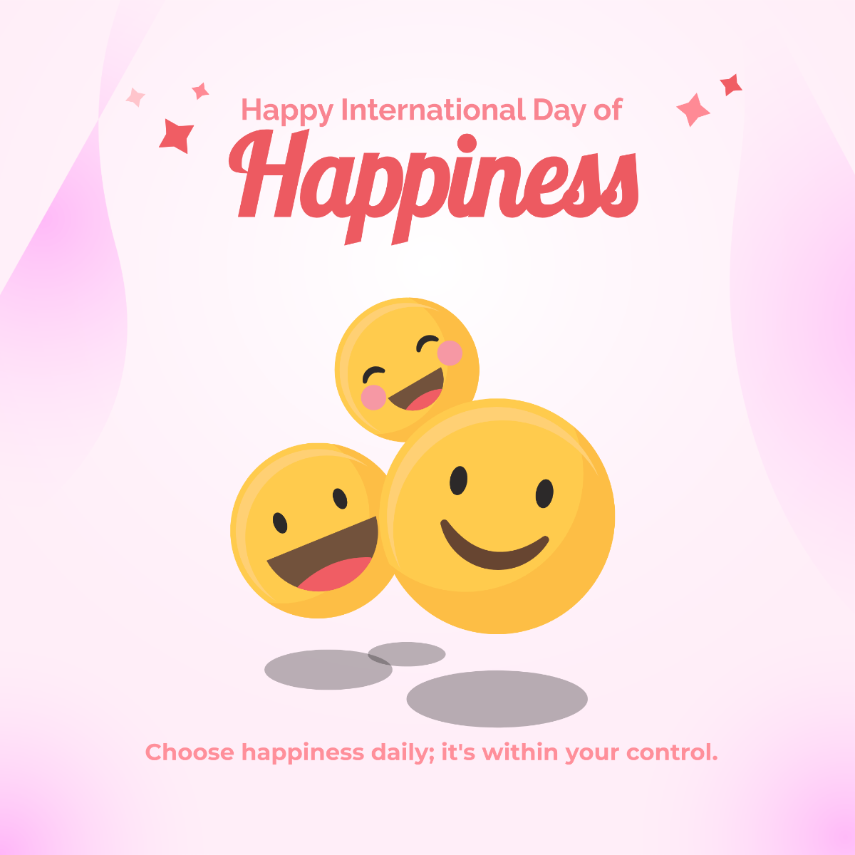  International Day of Happiness Facebook Post Template