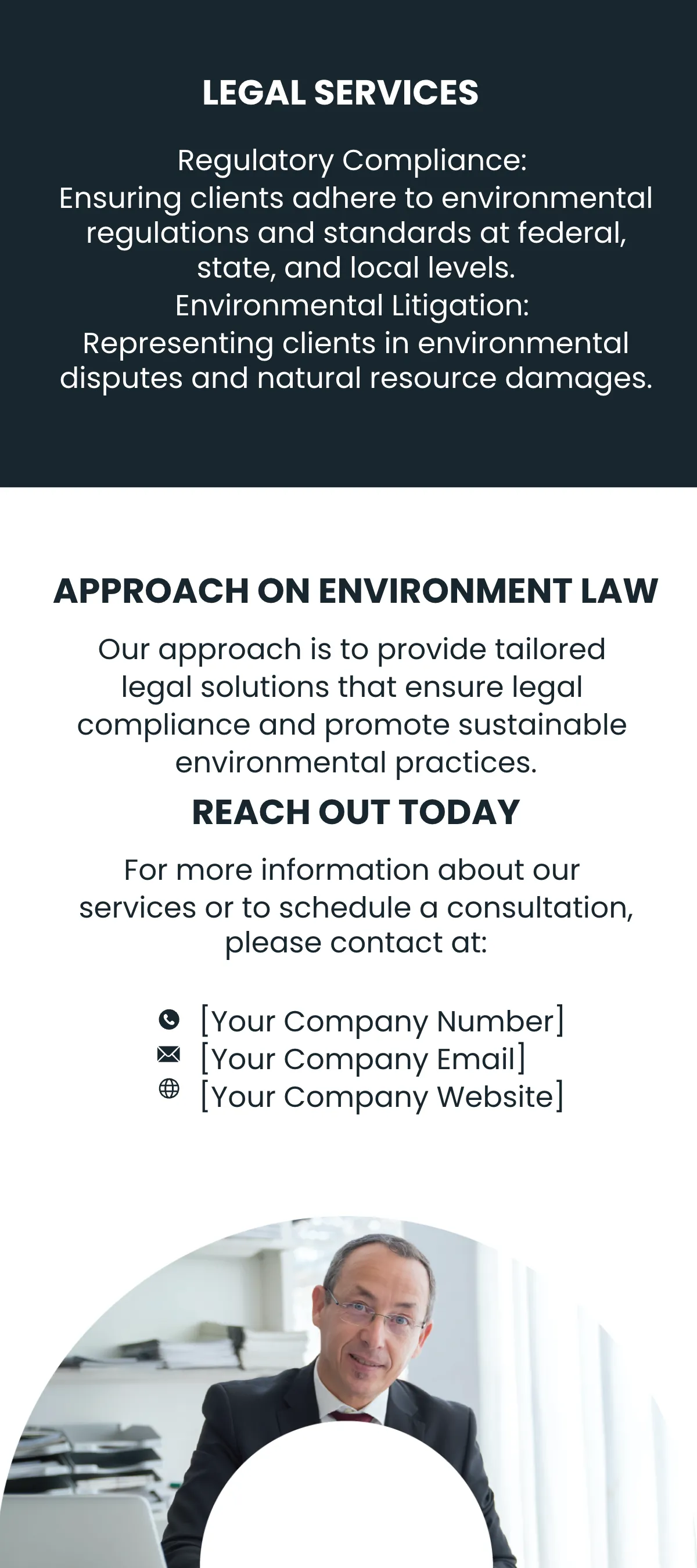 Free Environmental Law and Regulations Rack Card Template to Edit Online