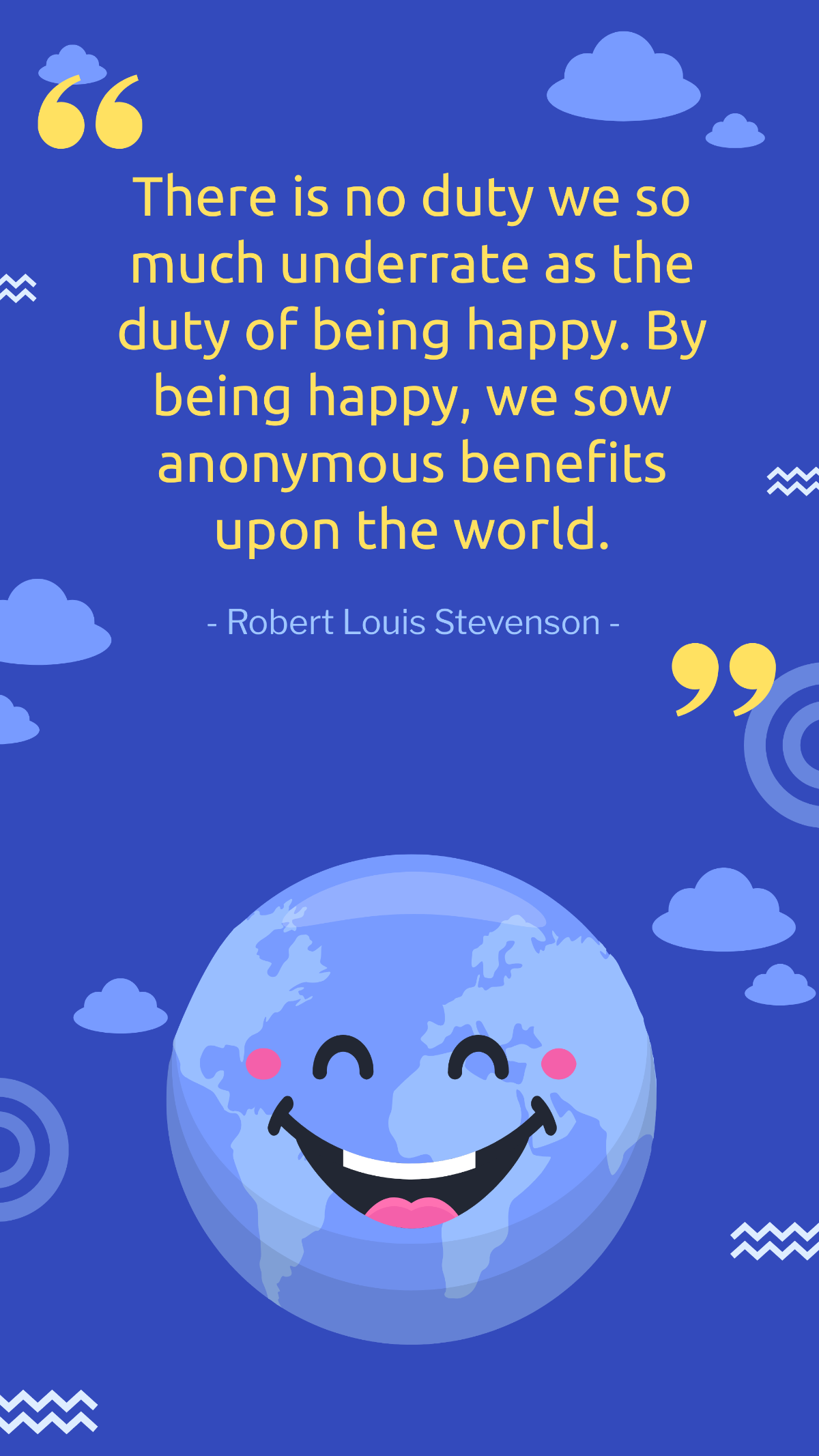 International Day of Happiness Quote Template