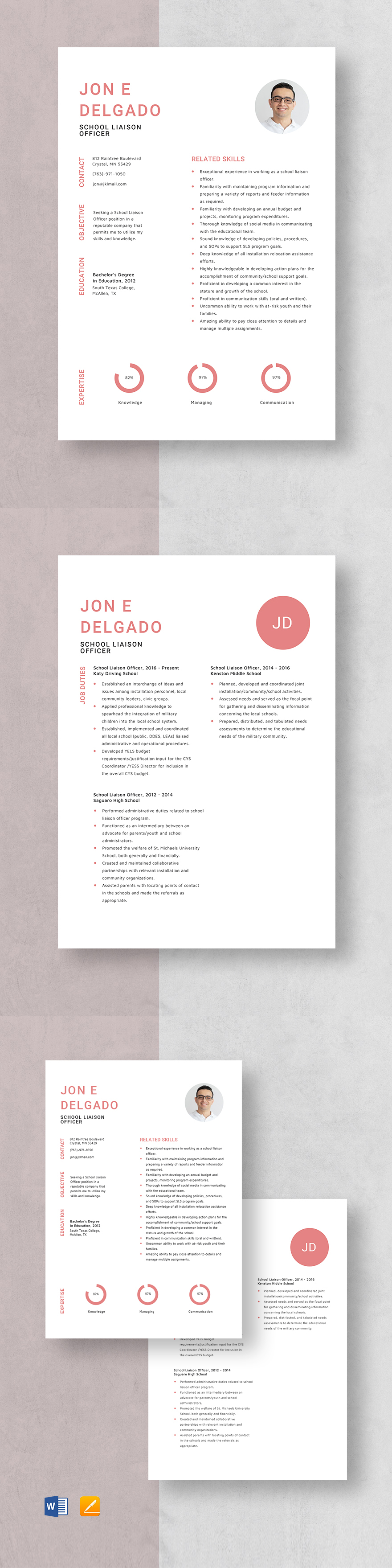 free-school-liaison-officer-resume-template-word-apple-pages