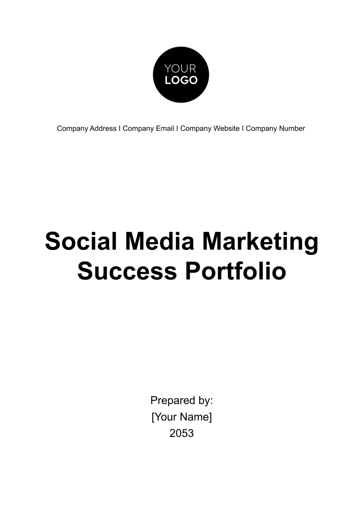 Social Media Marketing Success Portfolio Template - Edit Online & Download