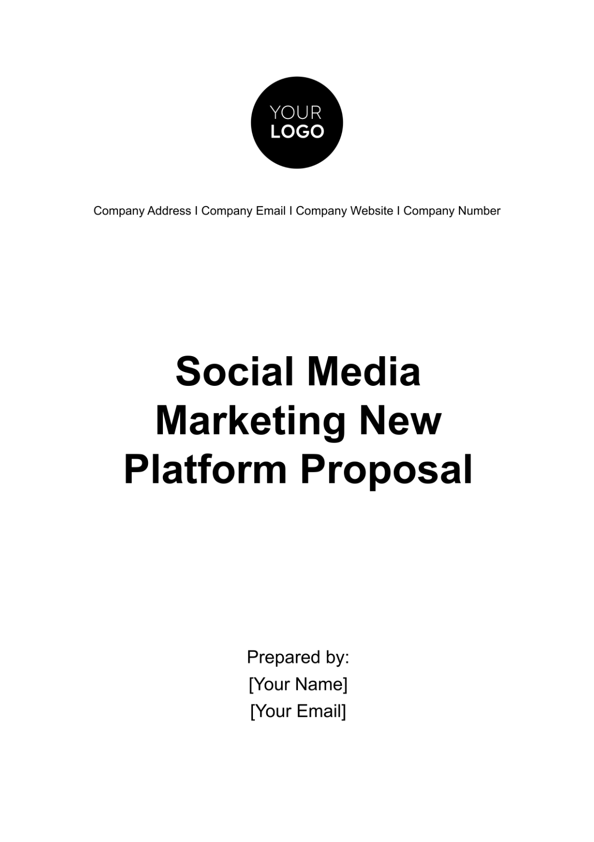 Social Media Marketing New Platform Proposal Template - Edit Online & Download