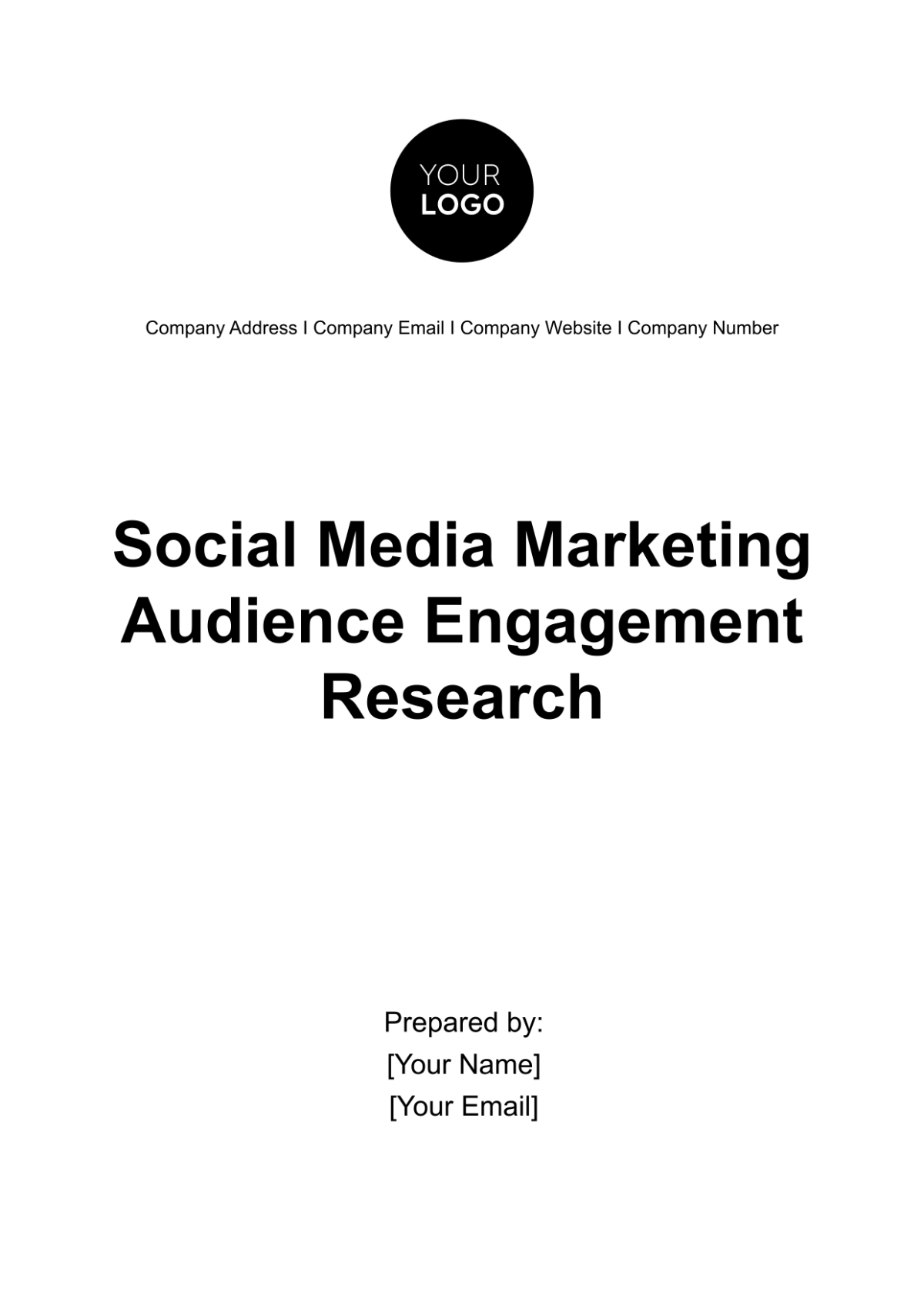 Social Media Marketing Audience Engagement Research Template