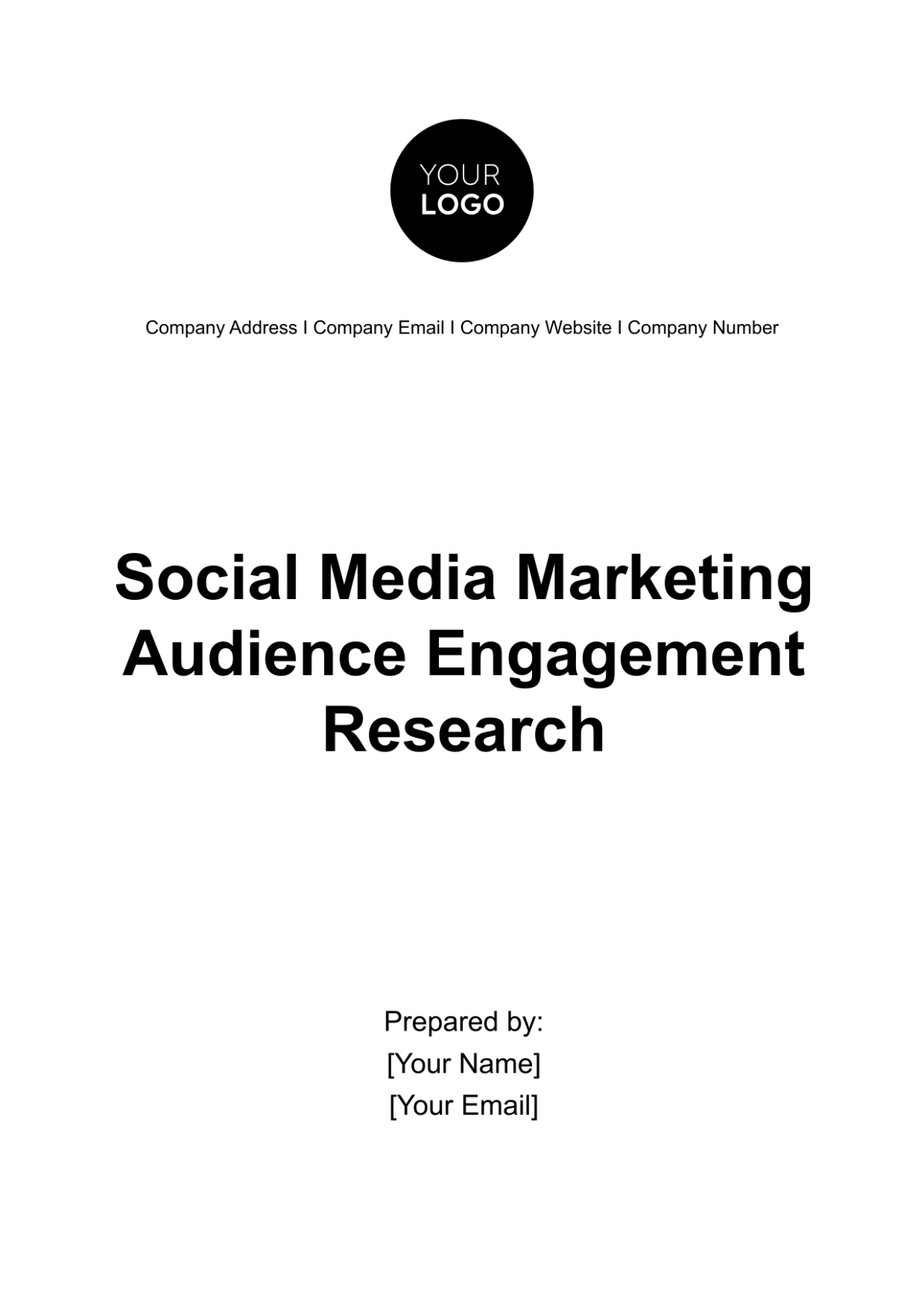 Social Media Marketing Audience Engagement Research Template - Edit Online & Download