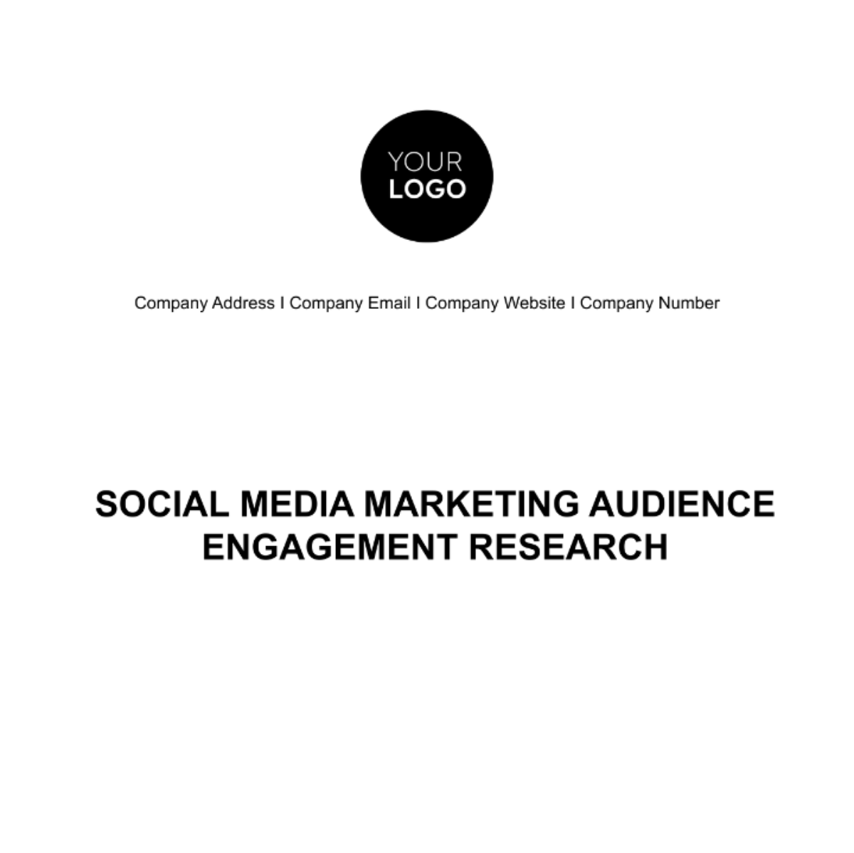 Social Media Marketing Audience Engagement Research Template