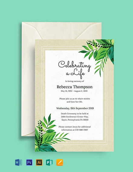 invitation wedding wording 1 anniversary Invitation Death 908 Template: FREE Ceremony Download