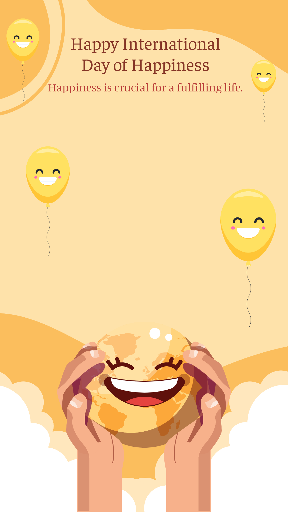 International Day of Happiness Snapchat Geofilter Template