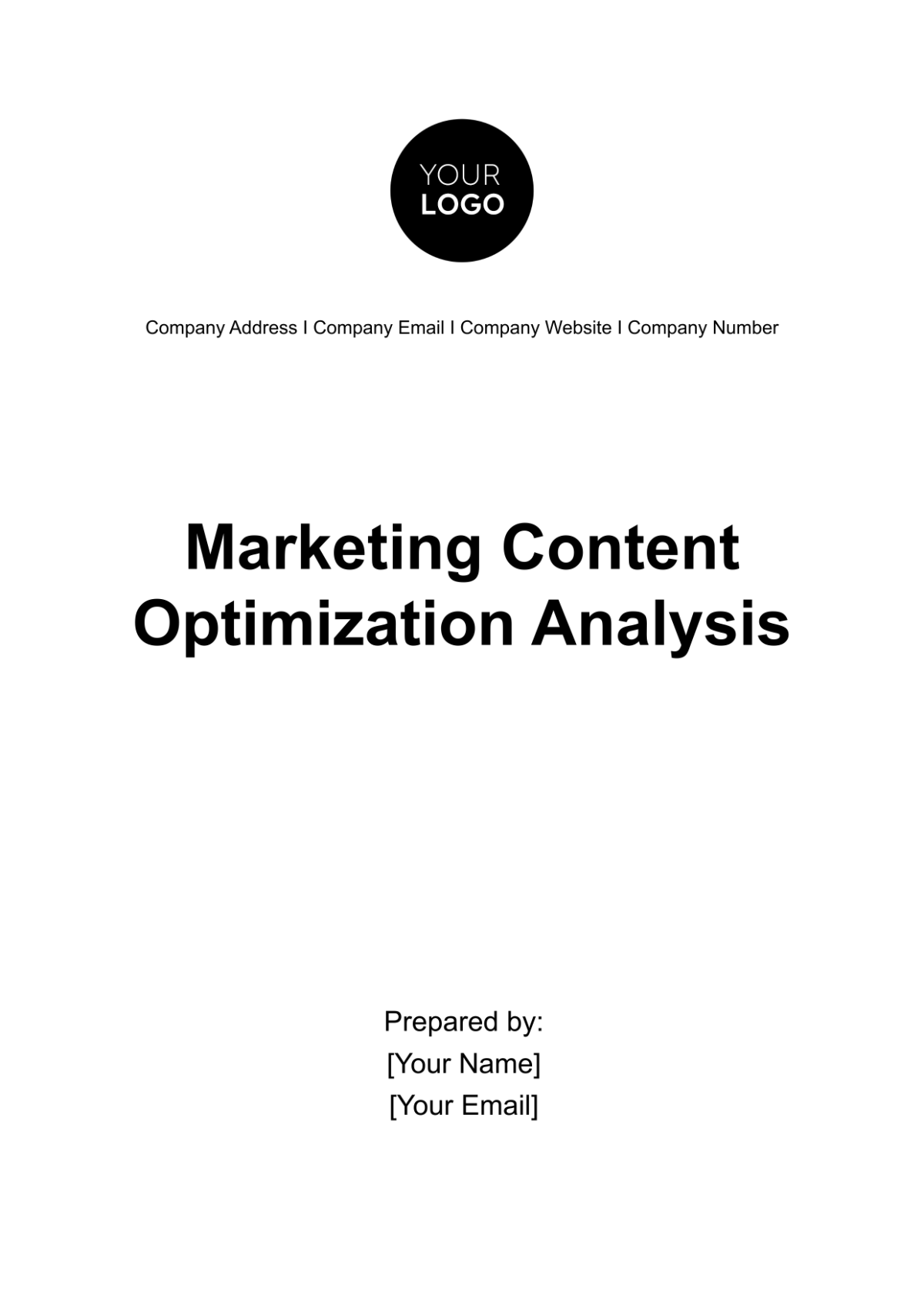 Marketing Content Optimization Analysis Template