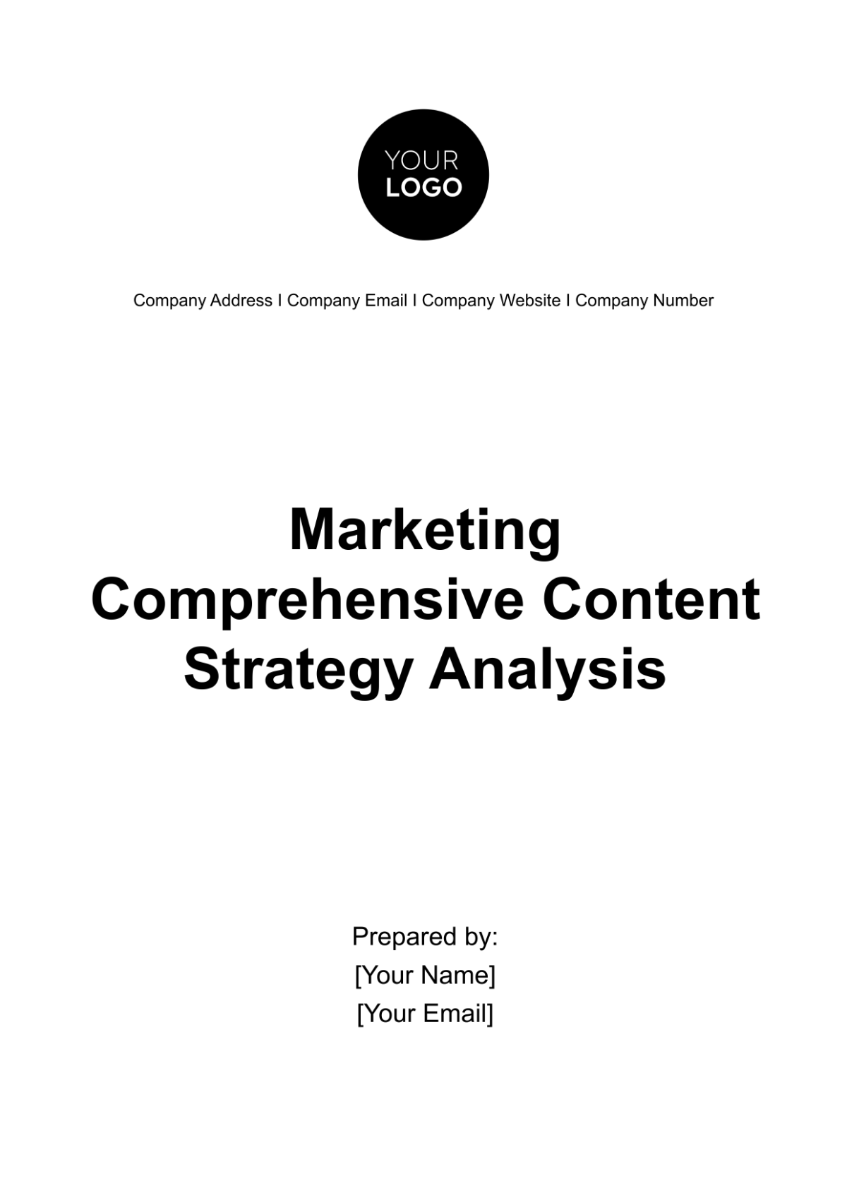 Marketing Comprehensive Content Strategy Analysis Template - Edit Online & Download