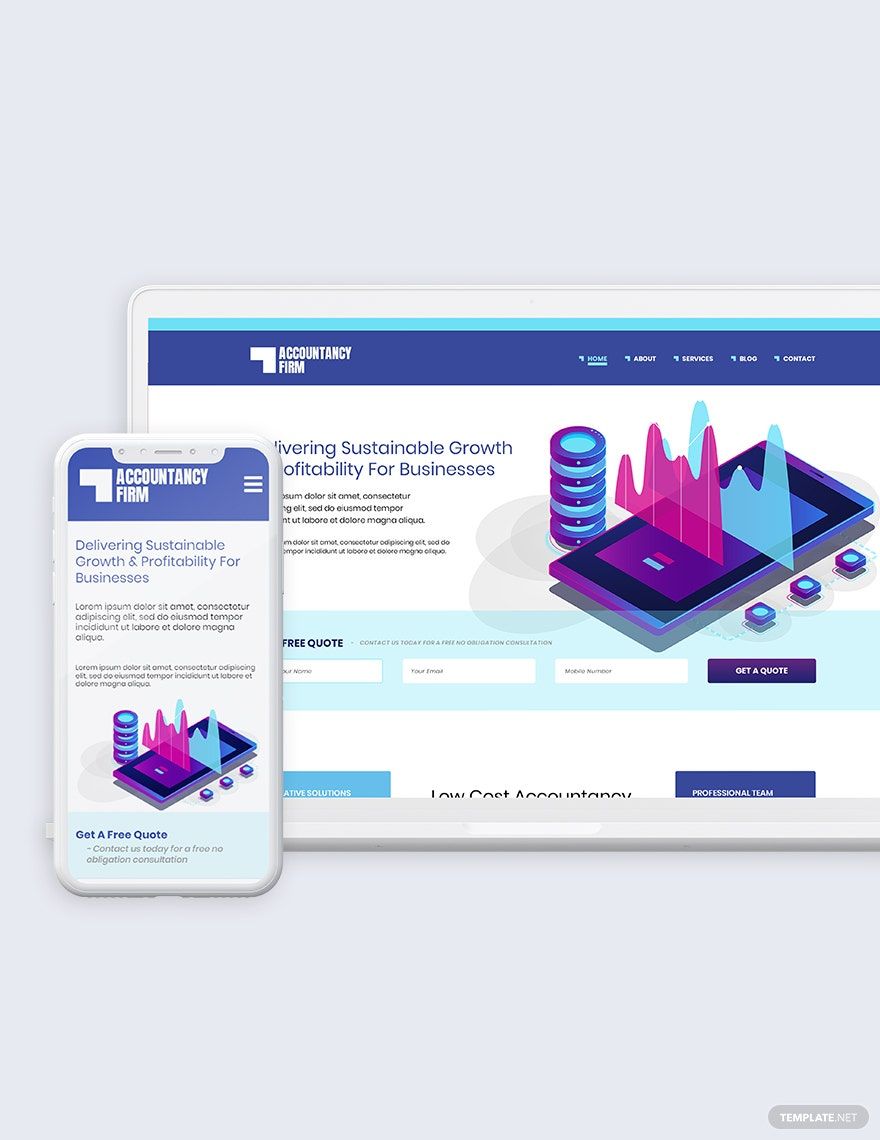 Accountancy Firm Bootstrap Landing Page Template