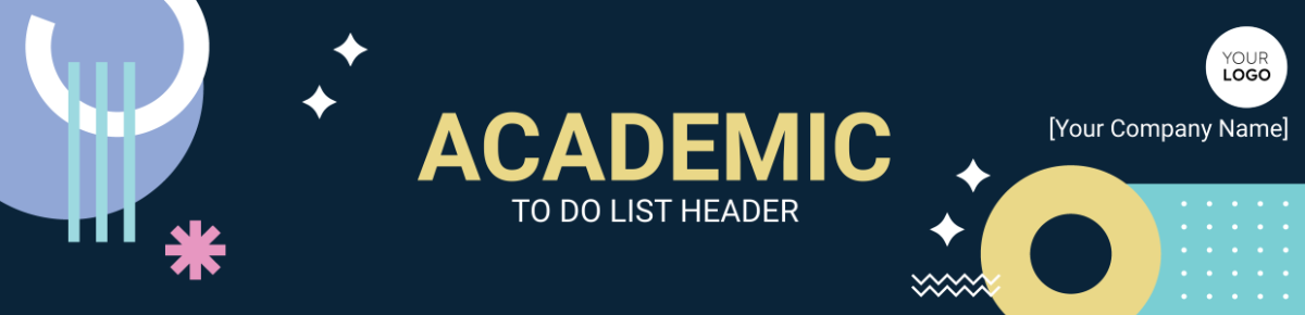 Academic To Do List Header Template