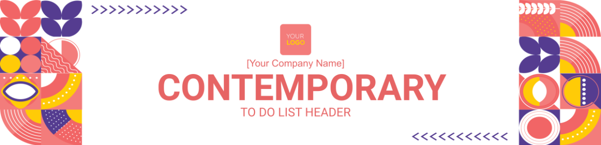 Contemporary To Do List Header Template