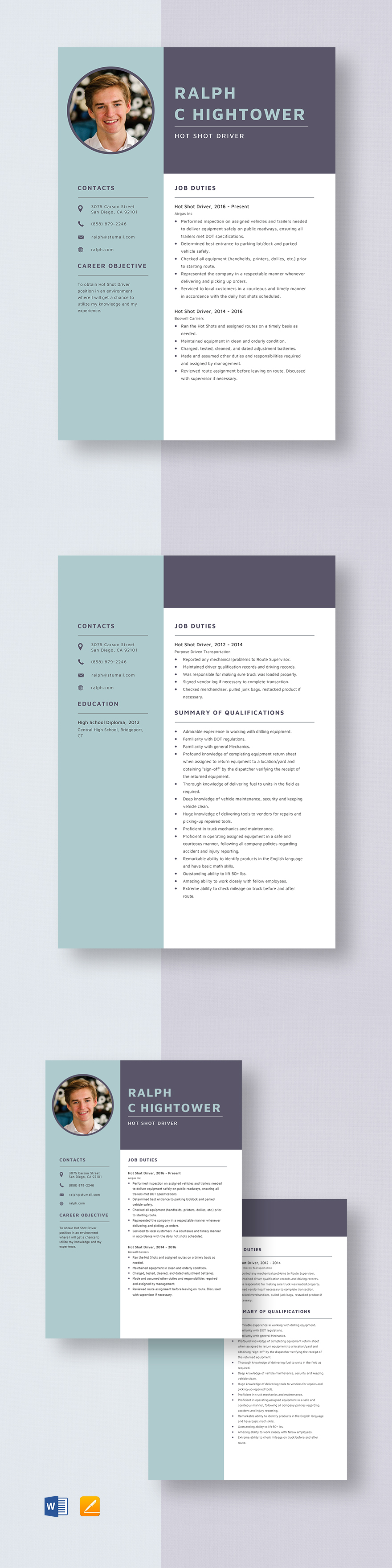 Driver Resume Templates - 40+ Designs, Free Downloads | Template.net