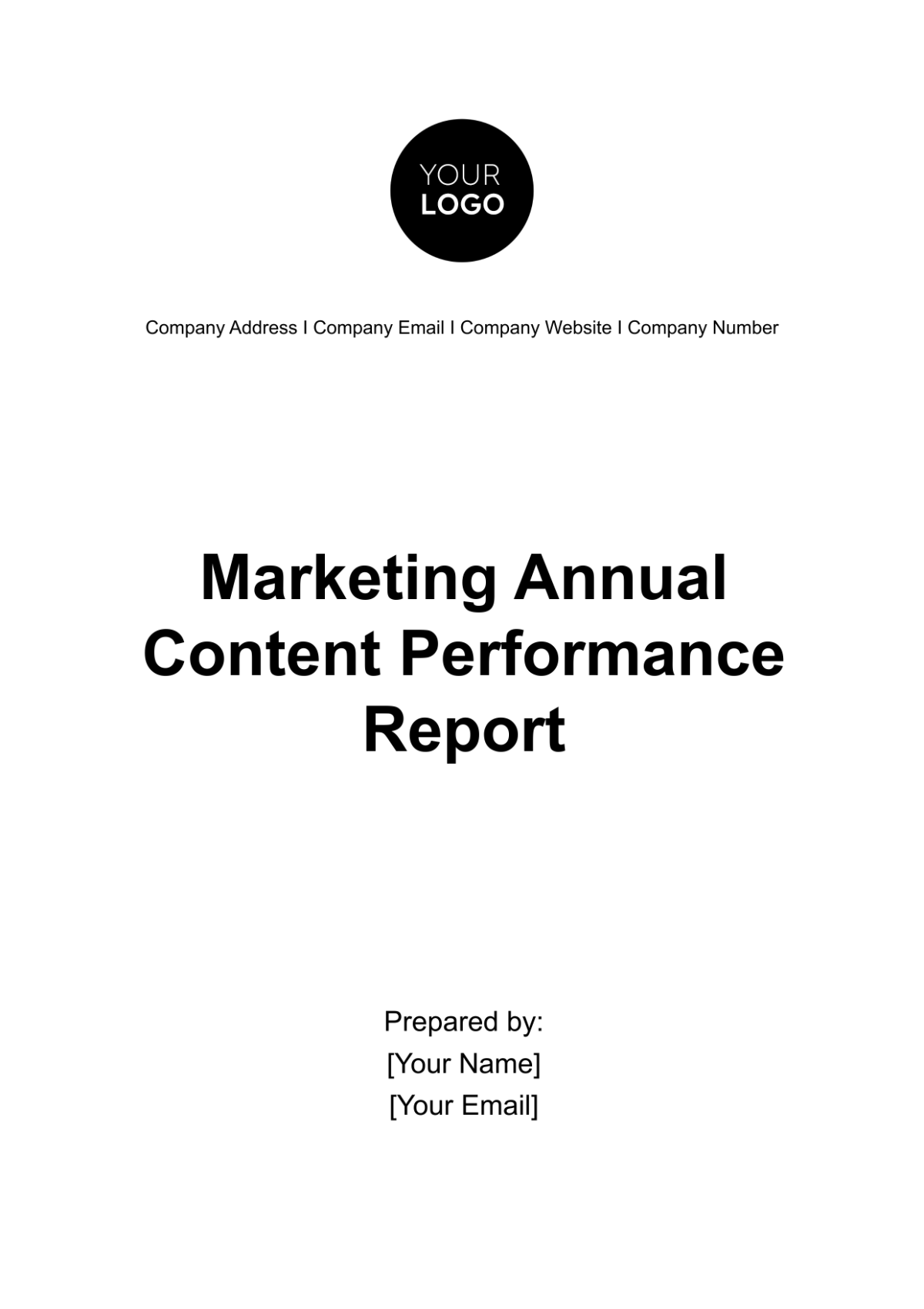 Marketing Annual Content Performance Report Template - Edit Online & Download