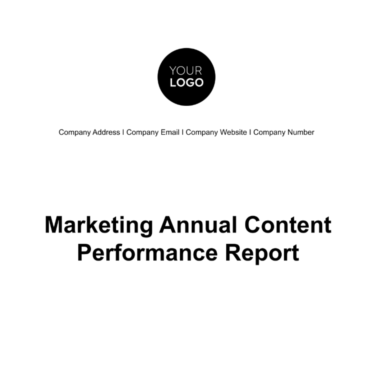 Marketing Annual Content Performance Report Template - Edit Online & Download