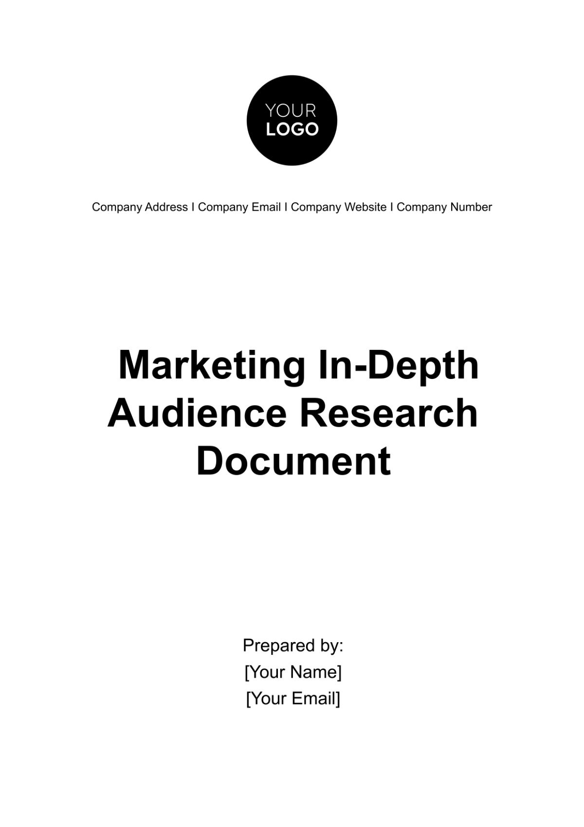 Marketing In-depth Audience Research Document Template - Edit Online & Download