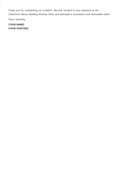 Free Conference Invitation Letter Template to Edit Online