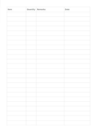 Free Basic Inventory Design Template to Edit Online